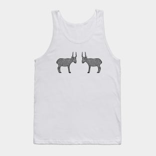 Saiga Antelopes in Love - cute antelope design - light colors Tank Top